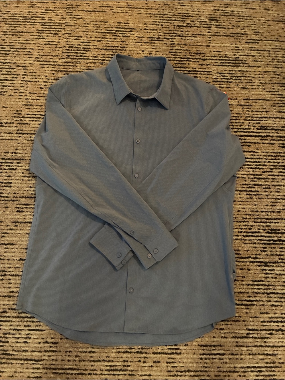 LN lululemon athletica Men's Long-Sleeve Button-Up Shirt - Slate Blue